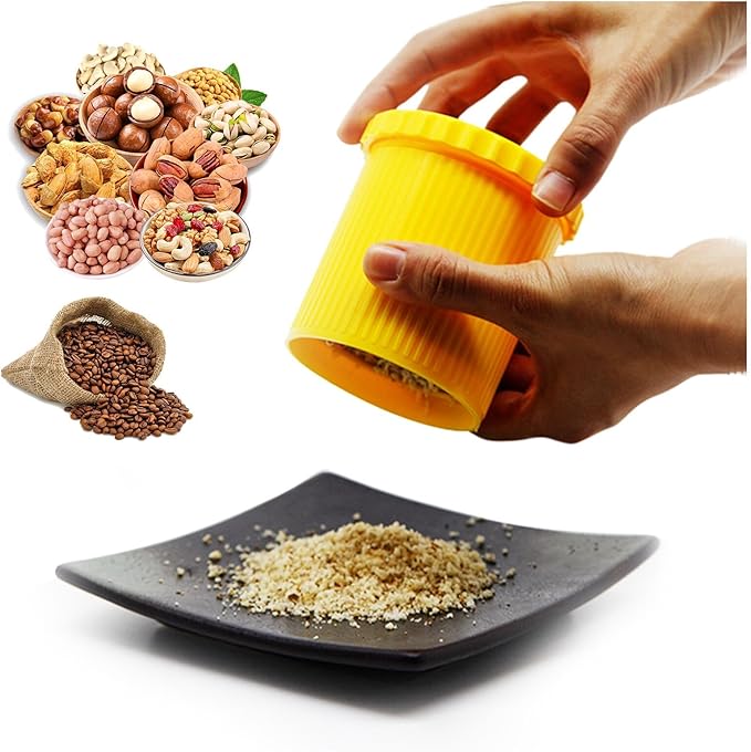 Nutmeg Grater, Multifunctional Nut Grinder Nutmeg Grinder Nuts Grinder Tool Suitable for Nutmeg Walnuts Peanuts Coffee Beans Cashews and Other Small Particles of Seasoning Nut Chopper