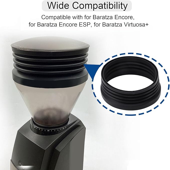 Silicone Single Dose Hopper Bellow, Coffee Grinder Silicone Bellow Replacement for Baratza Encore Baratza Encore ESP for Baratza Virtuosa+ Reduce Coffee Grinds Retention