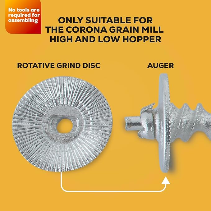 Corona Rotative Grind Disc Replacement Accessory, Only Suitable for The Corona Grain Mill High and Low Hopper