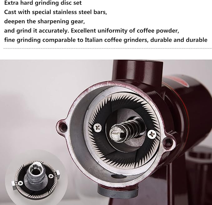 Electric Conical Burr Coffee Grinder Portable Coffee Bean Grinder Stainless Steel Smart Grinder with Adjustable Settings for Espresso, Spices, Nuts, Grains (Ordinary b,Ordinary Black 220V
