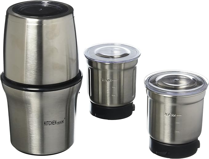 342612 SP-7412S Stainless Steel Wet and Dry Coffee/Spice/Chutney Grinder with Two Bowls, 220V (Not for USA - European Cord)
