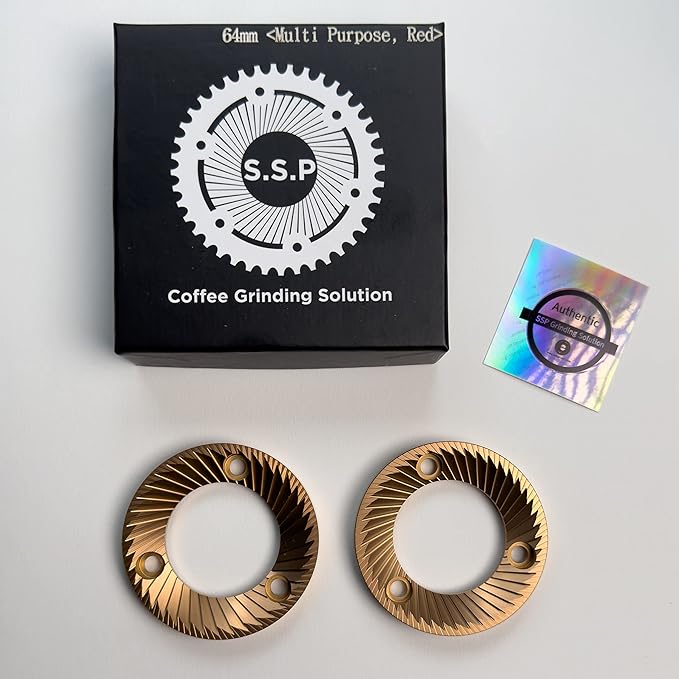 SSP Multi-Purpose (Unimodal) Espresso Grinding 64mm Flat Burrs (Red Speed Coated)