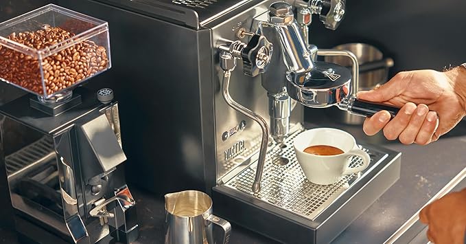 Eureka Mignon Silenzio Espresso Grinder | Silent Technology | Stepless | Timed Dosing | (Chrome, 55mm)