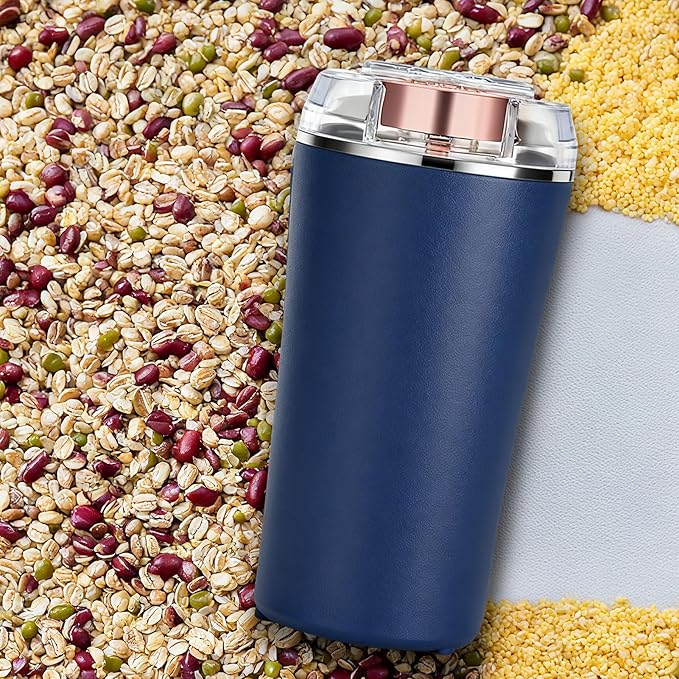 2026New Multifunctional Electric Coffee Grinder, 200W Powerful Portable Bean Grinder with Heavy-Duty Stainless Steel Blade, One-Touch Operation for Coffee Beans, Spices & Grains, Kitchen & Home Use