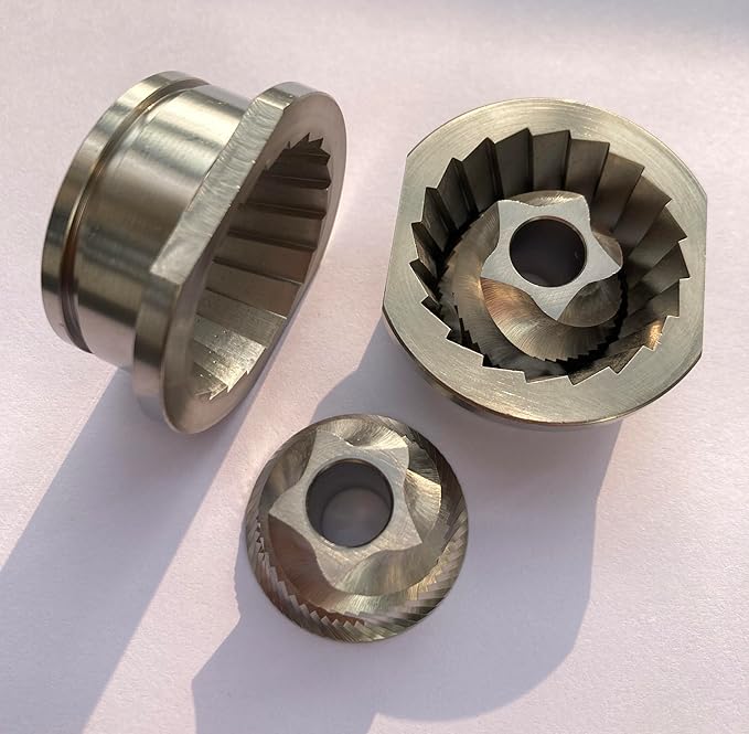 Electric Jura Coffee Grinder Conical Bur Set48mm Conical Burr W/Groove for Jura Saeco Nivona Miele AEG Espresso Machines Replacement Improvement Parts Cone Shape Millstone Coffee Grinder Burr