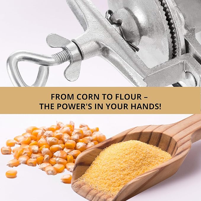 Handheld Iron Grain Mill - Manual Mill Food Grinder Hand Crack Corn Grinder Crank Grains Oats Corn Wheat Coffee Nuts Malt Mill Hand Operated Grain