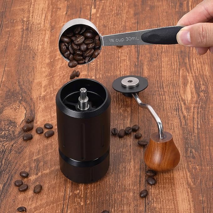 Mini Manual Coffee Grinder, Hand Espresso Grinder, Capacity 25g Coffee Bean with Conical Burr, 12 Adjustable Grinder Degree Setting