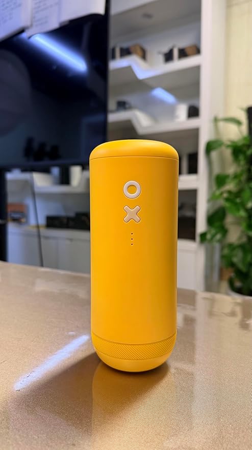 Nuttii Burr Coffee Grinder – Electric, Portable, Small, Quiet Conical Burr Coffee Bean Mill, 20 Adjustable Settings for Espresso, Pour-Over, French, Press Moka for Home Travel Use (Sunshine Yellow)