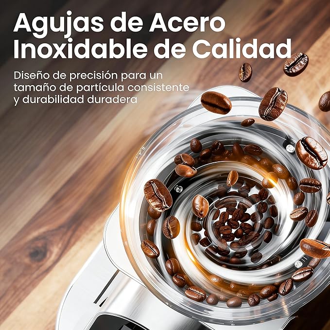 Conical Burr Coffee Grinder Electric Coffee Bean Grinder with 48 Precise Settings, Anti-Static Coffee Grinders for Home Use, Adjustable Conical Burr Mill for Espersso/Drip/French Press