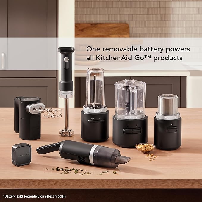 KitchenAid Go™ Cordless Blade Grinder - battery sold separately, KBGR100, Black Matte