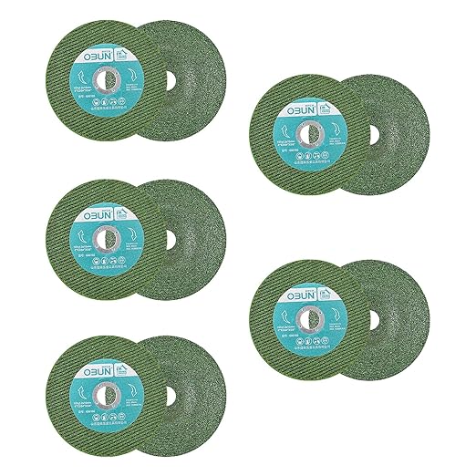 Muloo PrecisionCutting Discs for Metal Grinding Cutting Wheel - 10pieceS 100mm for Angle Grinder Sanding Wheels, approx 107x1.2x16mm/4.2x0.05x0.63in, As The Picture Shows