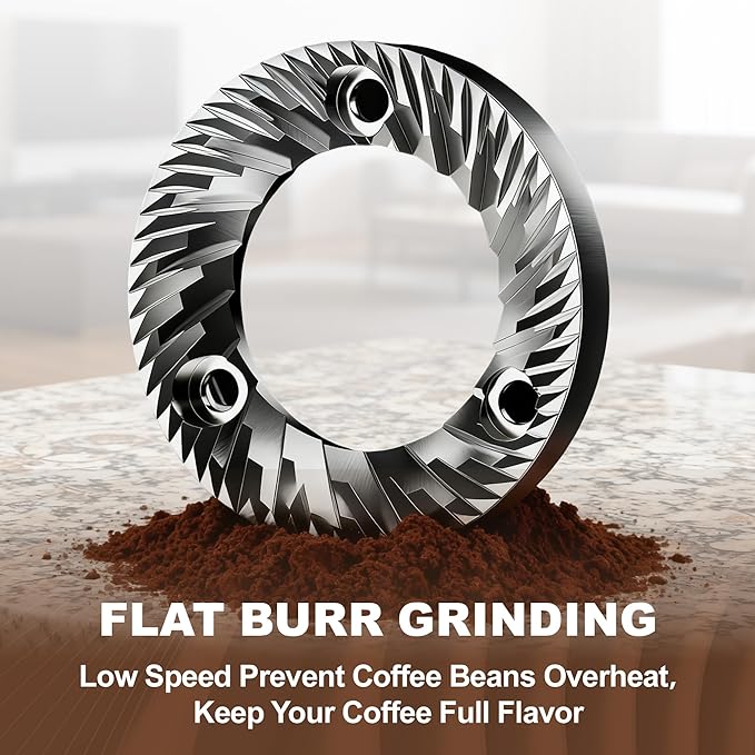 Burr Coffee Grinder Electric, Adjustable Coffee Grinder for Home Use, Burr Mill Grinder with 17 Grinding Settings, Compact Size and Easy to Use for Espresso, Pour Over & Cold Brew