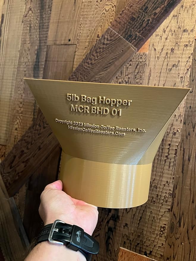 Bulk 5 pound expansion hopper compatible with Ditting 1203 and 1403 commercial coffee grinders. Funnel color is BLACK in this listing. Funnel only. Grinder not included.