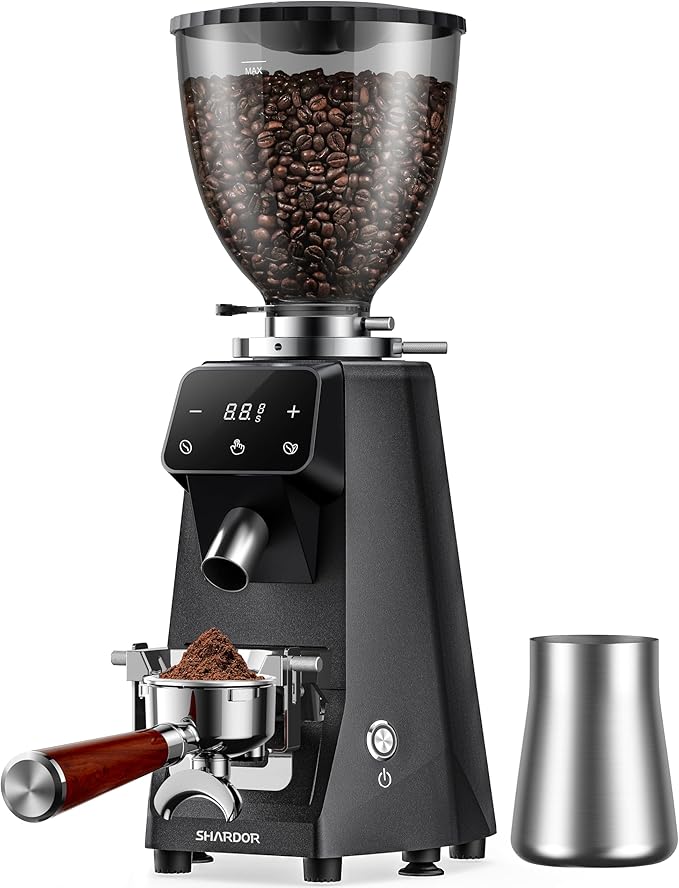 SHARDOR 64mm Burr Coffee Grinder, Electric Espresso Coffee Grinders for Home Use with Commercial-Grade Precision, 100 Grind Settings, Die-Cast Aluminum Housing, 17.6oz Hopper, Anti-Static Technology