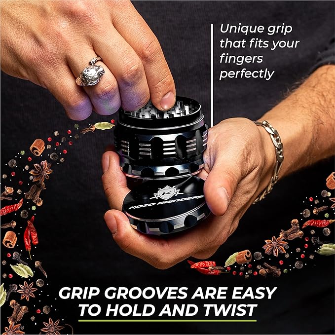 2.5 Inch Grinder Mills, Aluminum (Black)