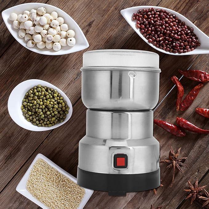 Electric Coffee Grinder Mung Bean Chinese Sesame Household Dry Grinding Machine Grindr Electric Manual Coffee Grinder for Superfine for Small for Brewing (