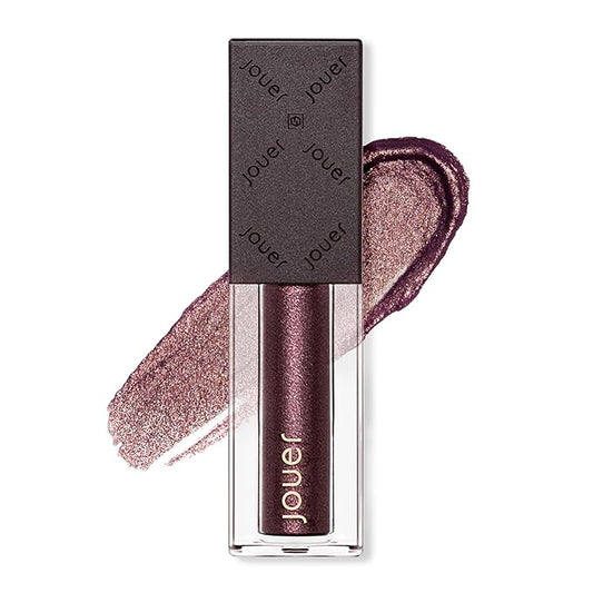 Jouer Paris Lights Eye Paints - Metallic Liquid Eyeshadow - Long Lasting & Crease-Proof Shimmer Cream Eyeshadow - Smooth Chrome Finish, Desir